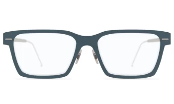 Nina Mûr 'Steven' wood eyeglass frame in a matte blue color. Designed and made in Madrid, Spain.